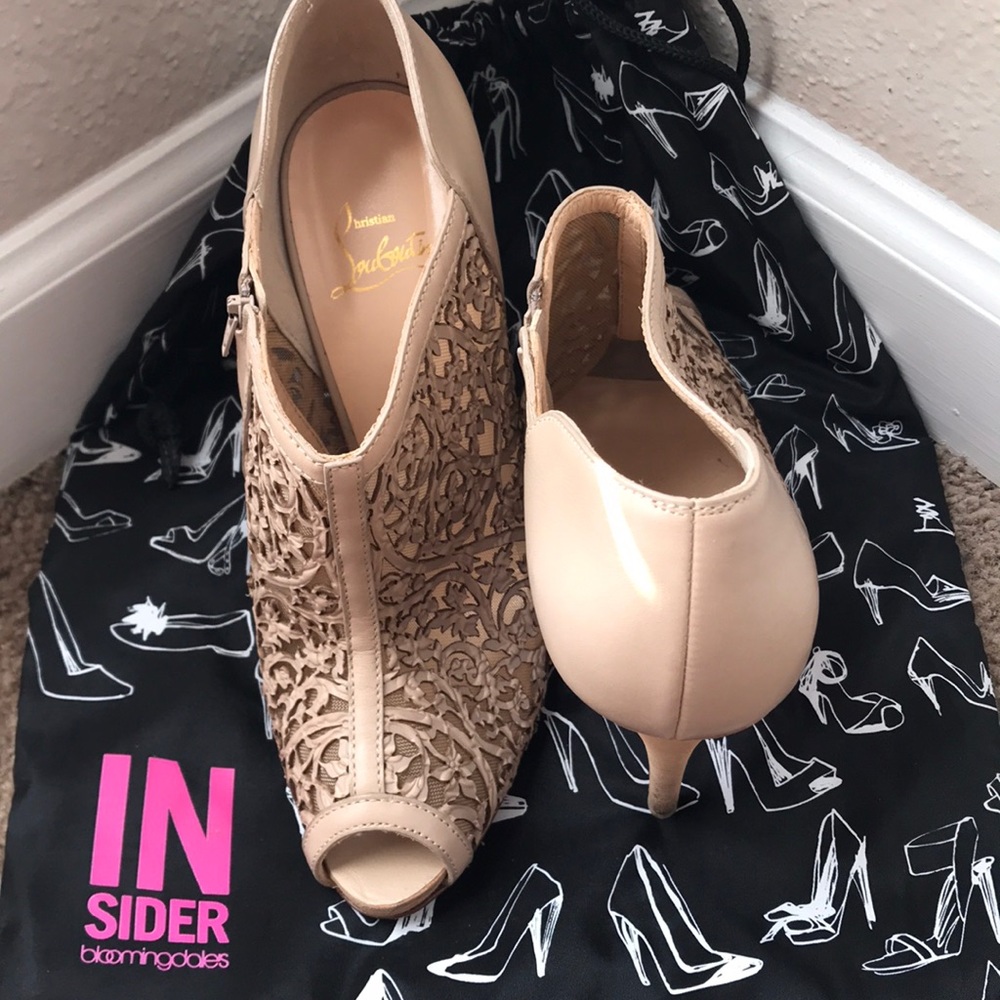 Christian Louboutin Nude Booties